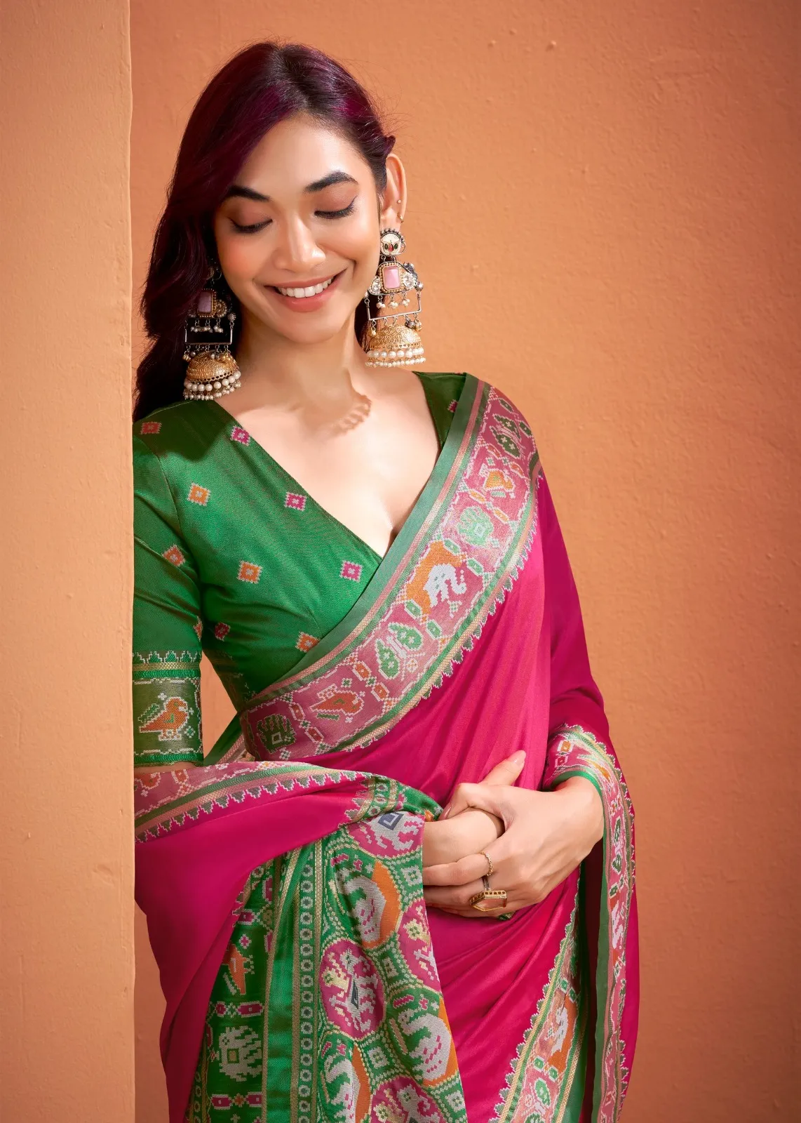 Buy Premium Silk With Patola Saree in Surat - Reseller Bazzar